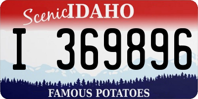 ID license plate I369896
