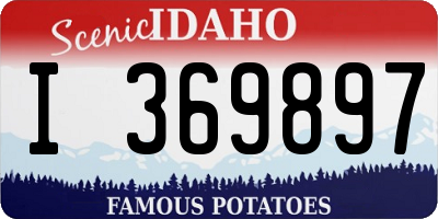 ID license plate I369897
