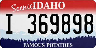 ID license plate I369898
