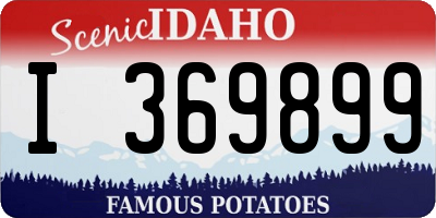 ID license plate I369899