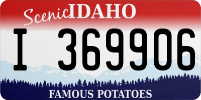 ID license plate I369906