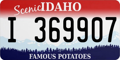 ID license plate I369907
