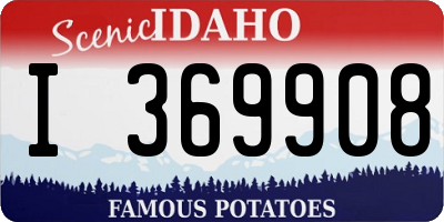 ID license plate I369908