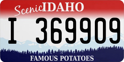 ID license plate I369909