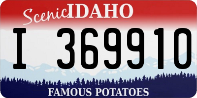 ID license plate I369910