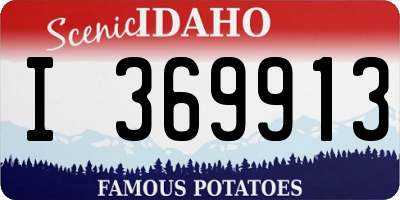 ID license plate I369913