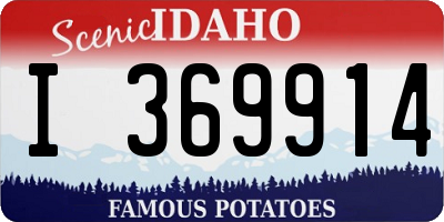 ID license plate I369914