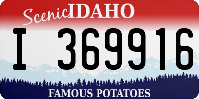 ID license plate I369916