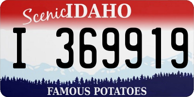 ID license plate I369919