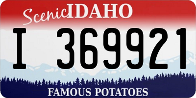 ID license plate I369921