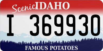 ID license plate I369930