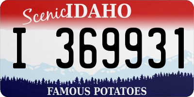 ID license plate I369931