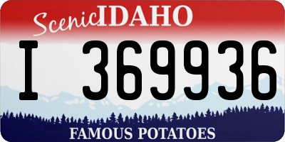 ID license plate I369936