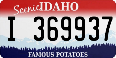 ID license plate I369937