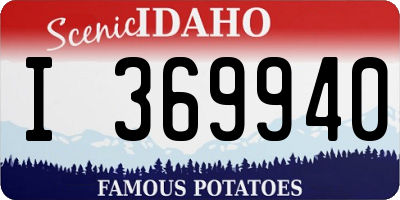 ID license plate I369940