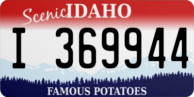 ID license plate I369944