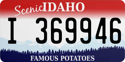 ID license plate I369946