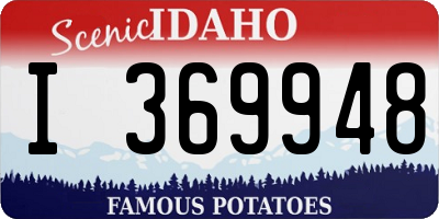 ID license plate I369948