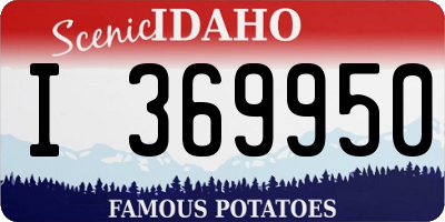 ID license plate I369950