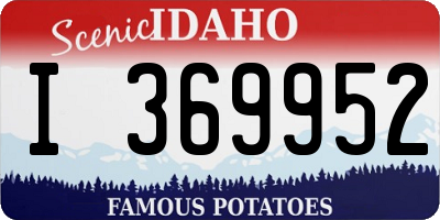 ID license plate I369952