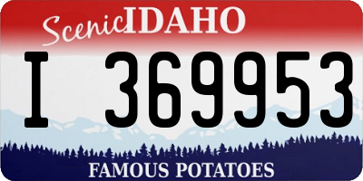 ID license plate I369953