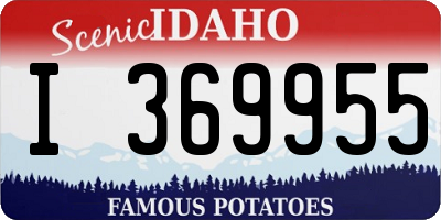 ID license plate I369955