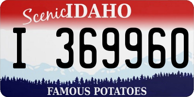 ID license plate I369960