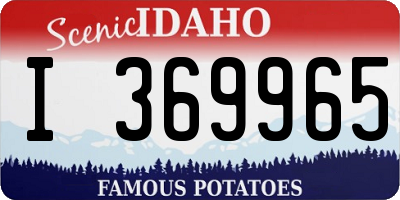 ID license plate I369965
