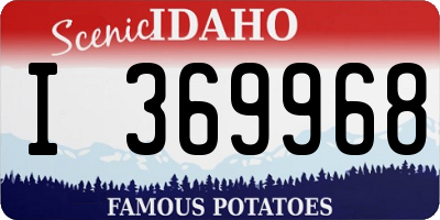 ID license plate I369968