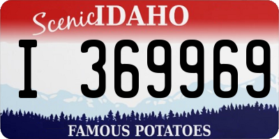 ID license plate I369969