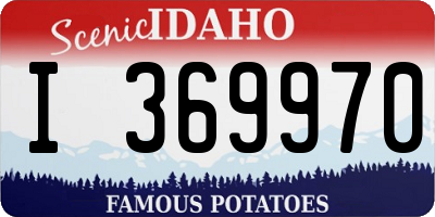 ID license plate I369970