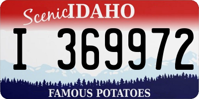 ID license plate I369972