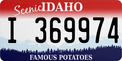 ID license plate I369974
