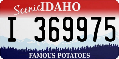 ID license plate I369975