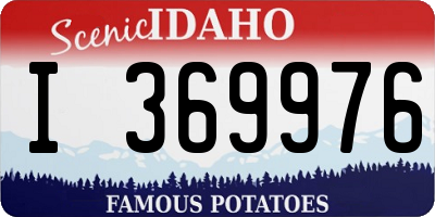 ID license plate I369976