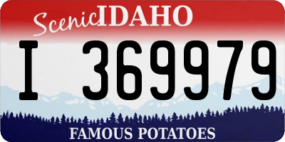 ID license plate I369979