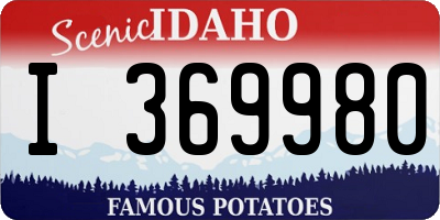 ID license plate I369980