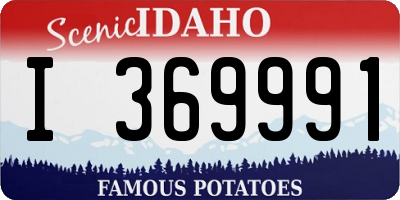 ID license plate I369991