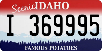 ID license plate I369995