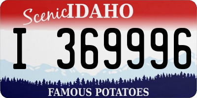 ID license plate I369996