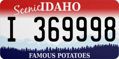 ID license plate I369998