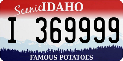 ID license plate I369999