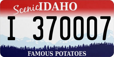 ID license plate I370007
