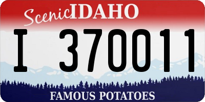 ID license plate I370011
