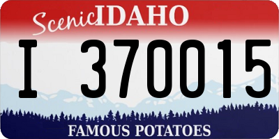 ID license plate I370015