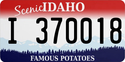 ID license plate I370018