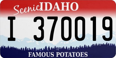 ID license plate I370019