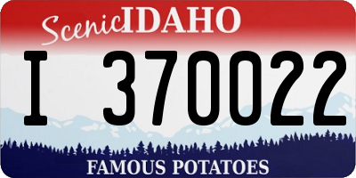 ID license plate I370022