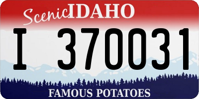 ID license plate I370031