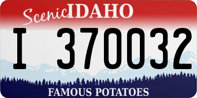 ID license plate I370032